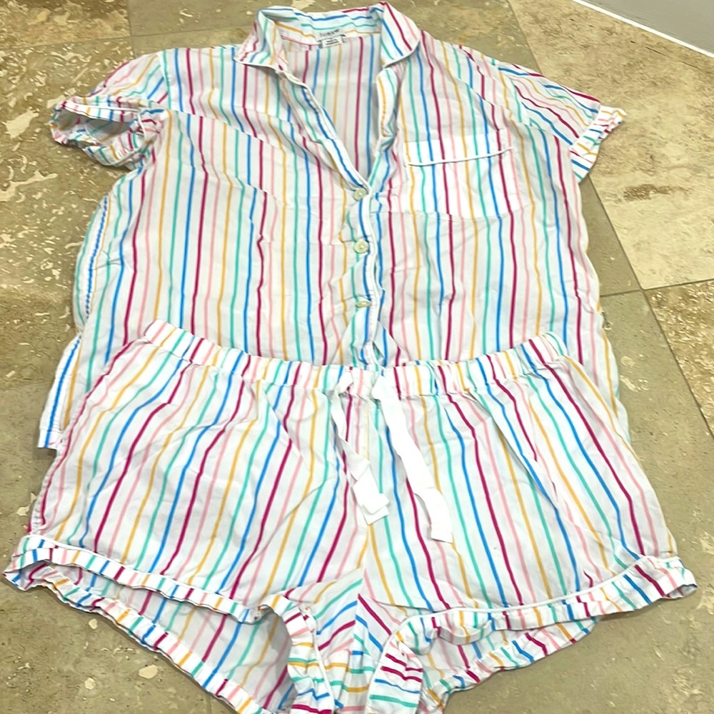 JCrew Ladies PJ Short Set; size Medium